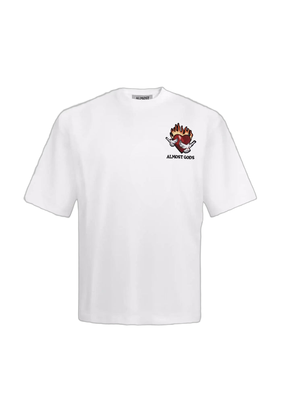 Burning Heart Boxy Tee, Almost Gods